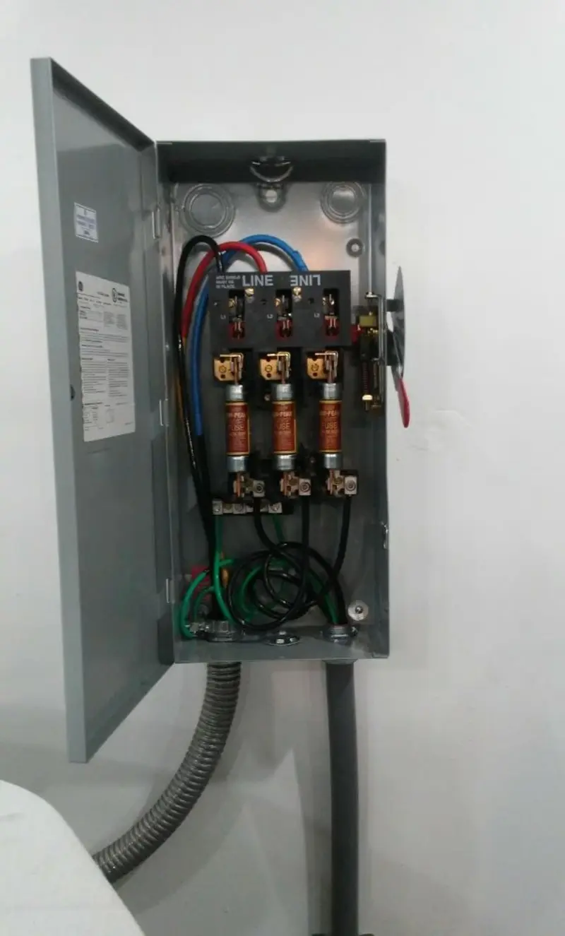 Three-phase disconnect switch installed for Electrical Wiring & Rewiring in Aliso Viejo