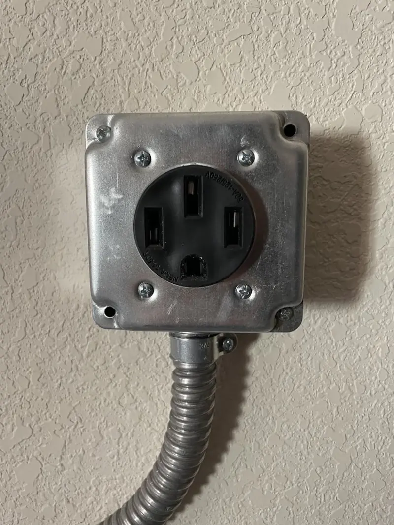 NEMA 14-50 outlet installed for Electrical Panel Upgrade in Aliso Viejo
